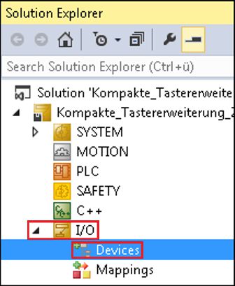 TwinCAT System Manager connection 1: