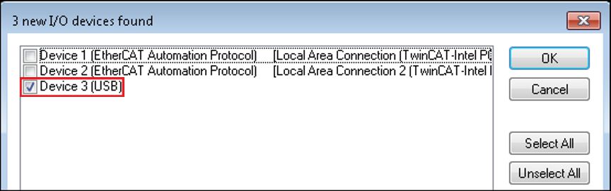 TwinCAT System Manager connection 3: