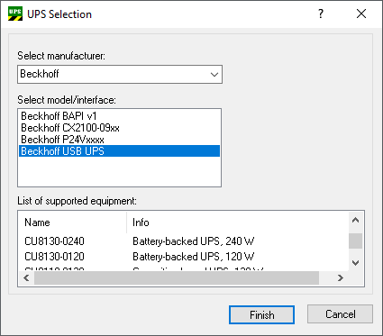 Configuring the UPS 1: