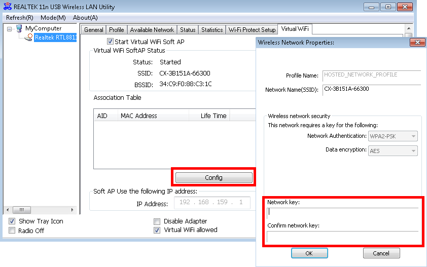 Configuring as access point 3: