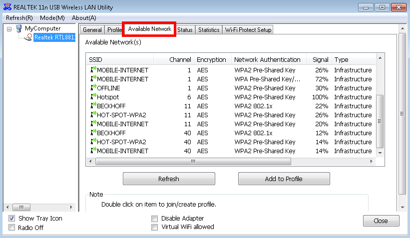 Connecting to WLAN 2: