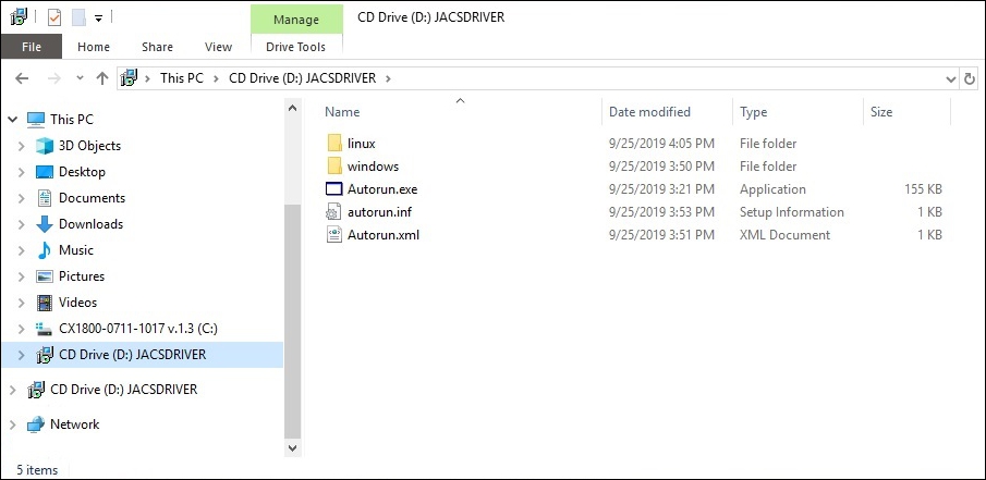 Installing the driver 1: