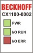 CX1100-0002 power supply LEDs 1: