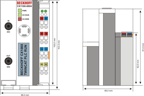 Technical data CX1100-0003 1: