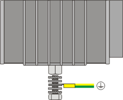 Ground connection to cooling element 2:
