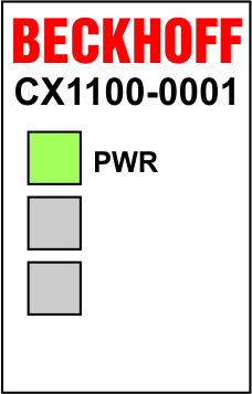CX1100-0001 power supply LEDs 1: