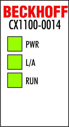 CX1100-0014 power supply LEDs 1: