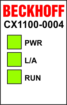 CX1100-0004 power supply LEDs 1: