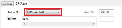 Setting the address with a DIP switch 4: