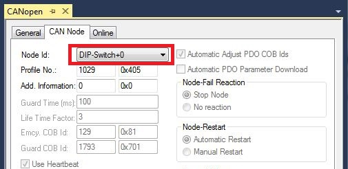 Setting the address with a DIP switch 4: