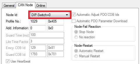 Setting the address with a DIP switch 4: