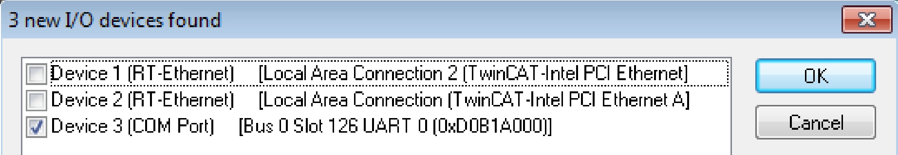 Configure the serial interface (N03x) 2: