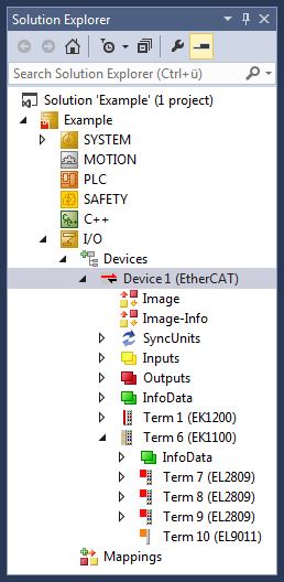 Configuring EtherCAT cable redundancy. 2: