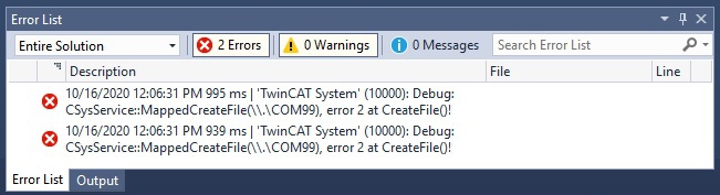 Using serial interfaces N030/N031 2: