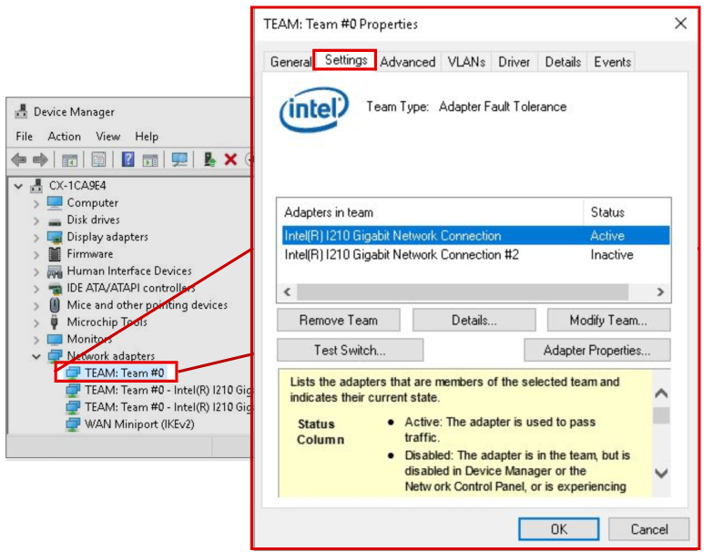 Set NIC Teaming