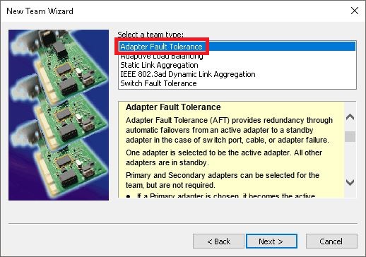 Set NIC Teaming 3: