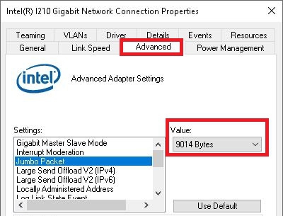 Enabling jumbo frames 2: