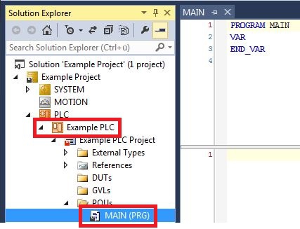 Creating a PLC project 2: