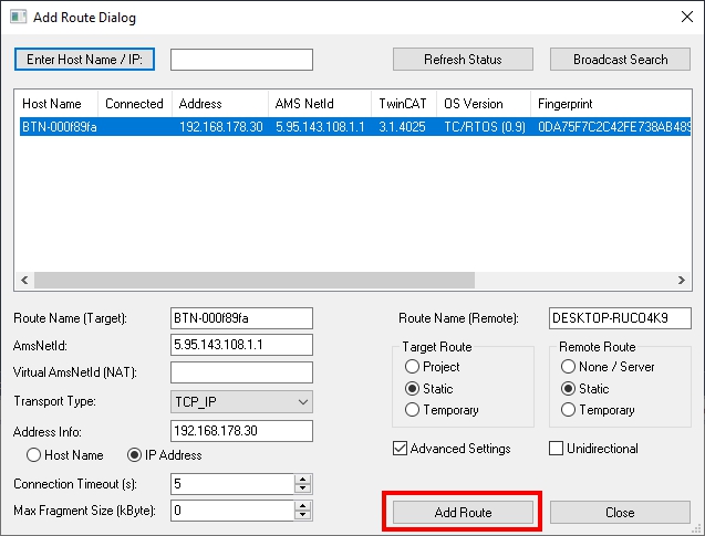 Connect to the CX70x0 4: