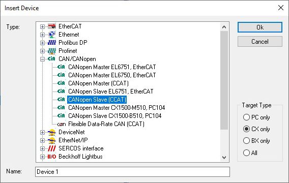 Creating CX705x as slave 2: