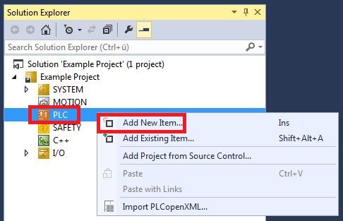 Creating a PLC project 1: