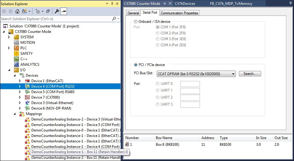 Configure RS232/RS485 1: