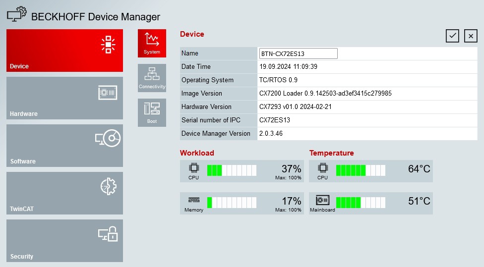 Starting the Beckhoff Device Manager 1: