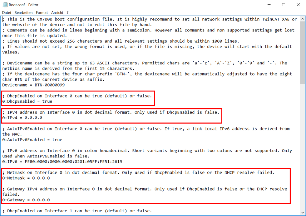 Setting the IP address 1: