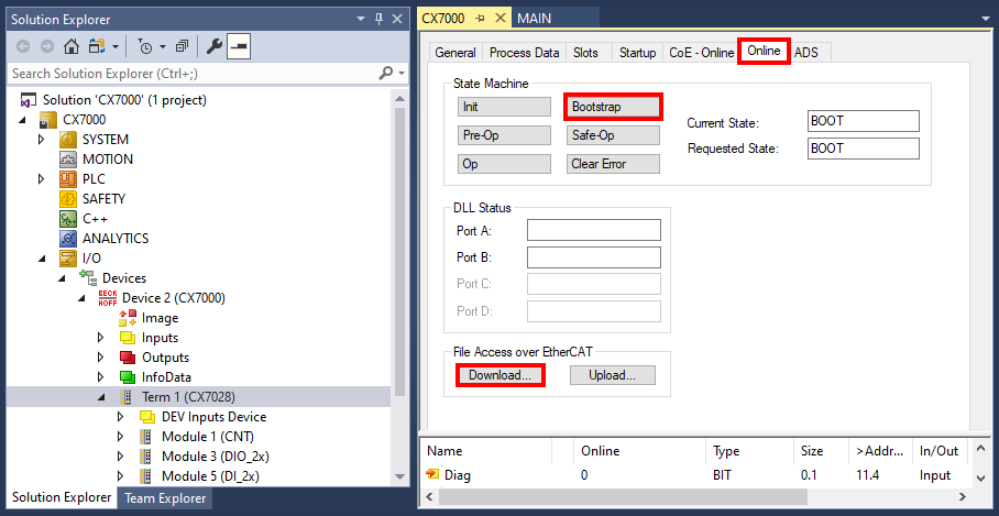 Updating the firmware for multifunction I/Os 1: