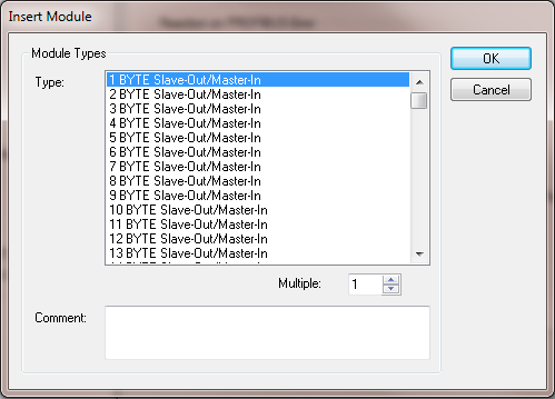 Virtual slave interface for PROFIBUS 3: