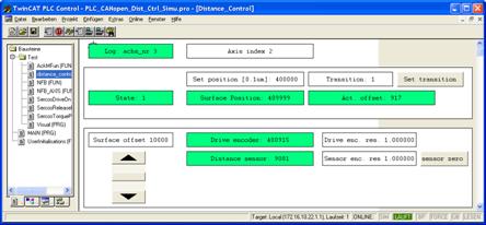 Test example with drive simulation 7: