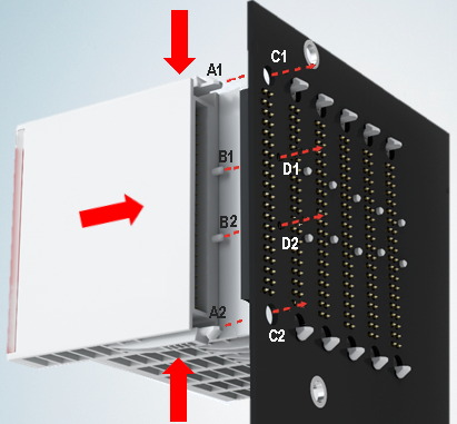 Installation on the signal distribution board 1: