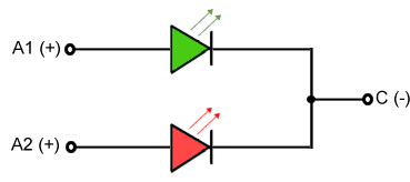 Typical designs of multi-color LEDs 3: