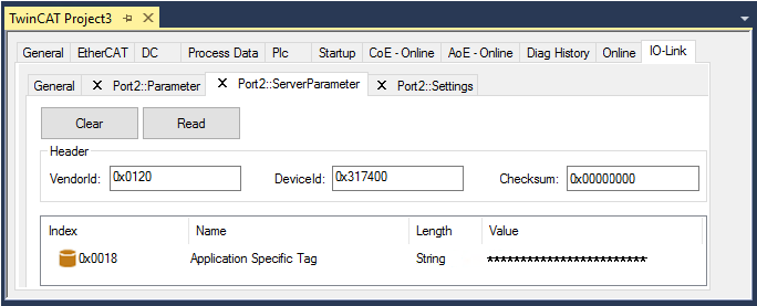 EPIxxxx, ERIxxxx - Setting of the IO-Link device parameters 11: