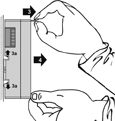 Mounting and demounting - top front unlocking 3: