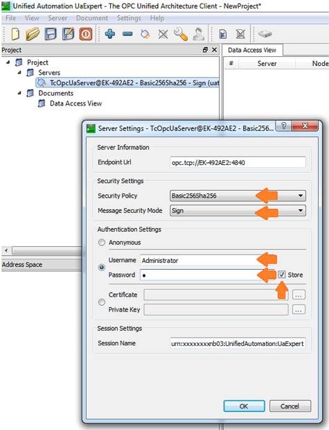 Connection of EK9160 with OPC UA 3: