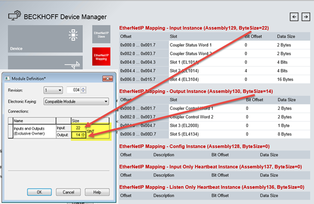 Setting up the EK9500 in RS Logix Studio 5000 via EDS File 6: