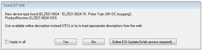 Notes regarding ESI device description 3: