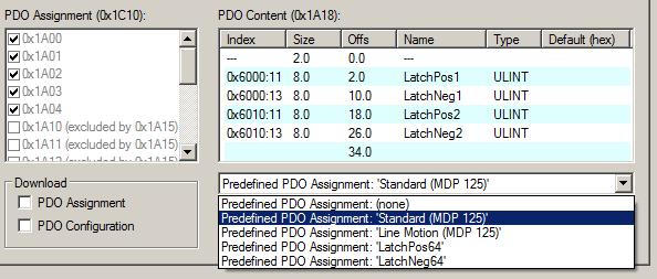 EL1254 - Predefined PDO Assignment 1: