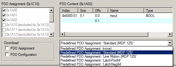 EL1252 - Predefined PDO Assignment 1: