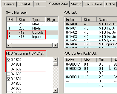 Compatibility mode in relation to EL1252/EL2252 4: