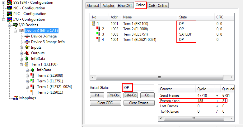 ONLINE configuration creation 20: