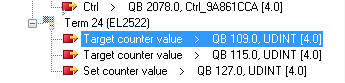 EL2522 - when using older FW or older TwinCAT versions with "Continuous Position" mode 2: