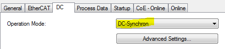 Connection of the EL2522 in the NC 5: