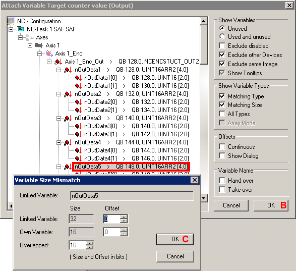 EL252x - when using the predefined PDO Assignments "n Ch Standard 16 Bit (MDP 253/511)" 2: