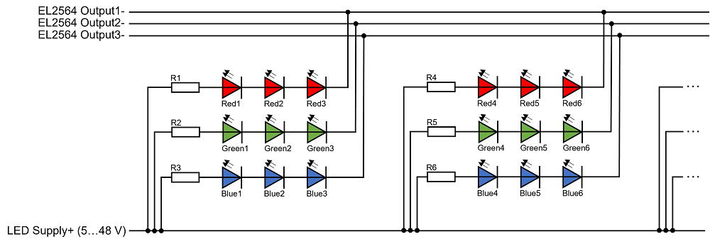 EL2564 - Usable LEDs ("Common Anode") 1: