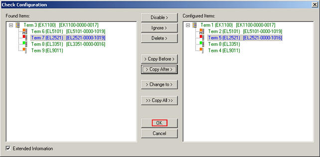 ONLINE configuration creation 25: