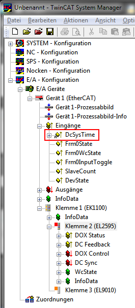 Determination of the current Distributed Clock time 2: