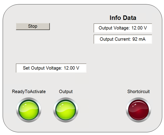 Sample program 2 - short-circuit detection (voltage-controlled) 8: