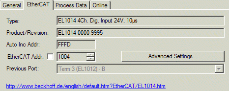 Configuration with the TwinCAT System Manager - digital input and output terminals 3: